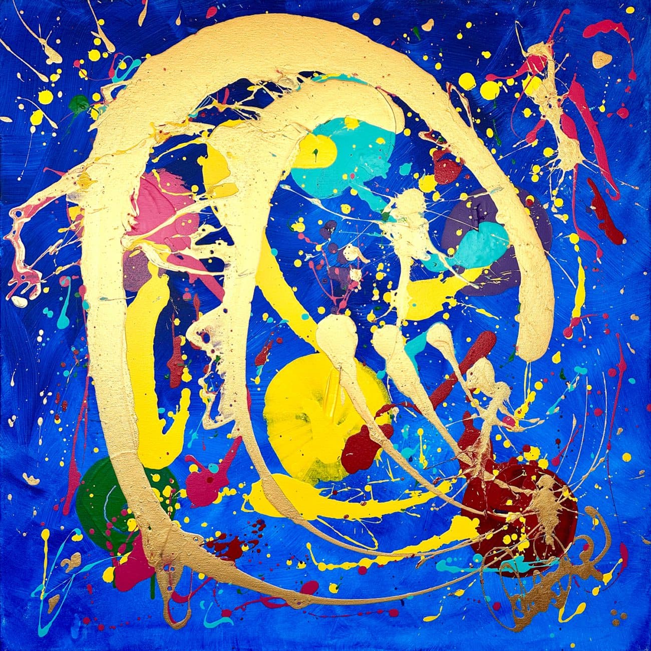 Big Bang — colourful abstract painting by Miroslavo