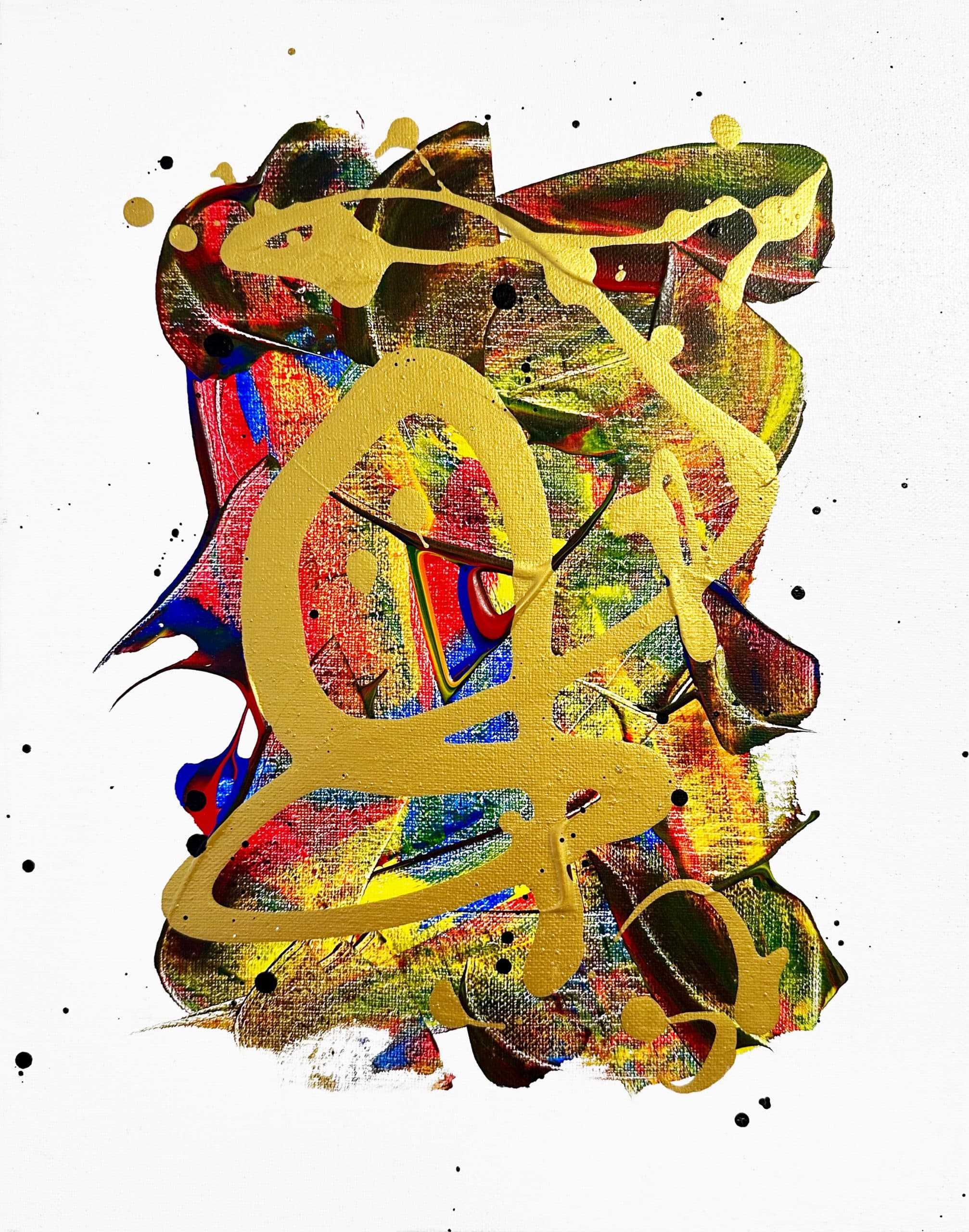 Luchador — pintura abstracta de Miroslavo