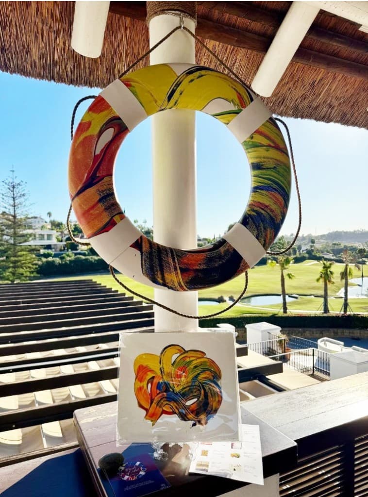Life Buoy collaboration with Oxcala of Sweden at Circle of Art, Marbella
