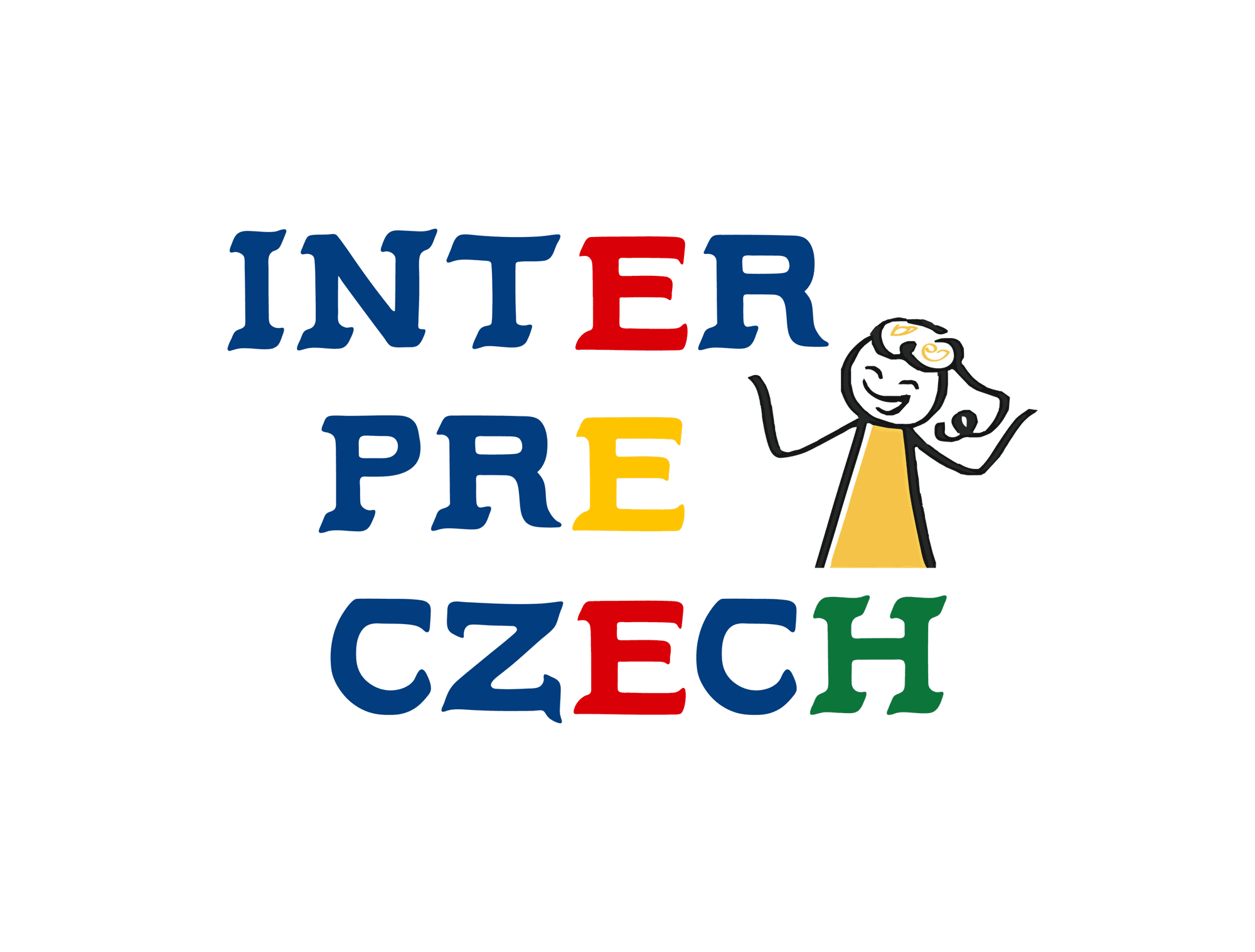 Interpreczech translation company logo design by Miroslavo