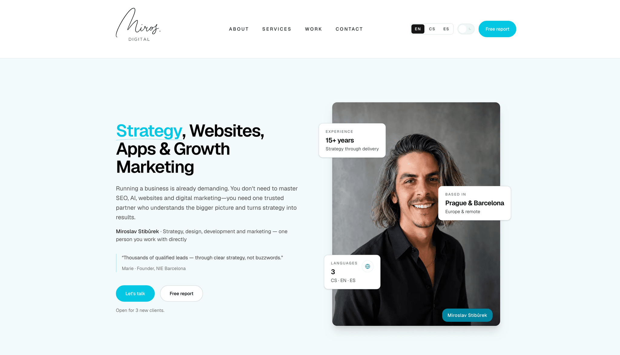 miros.digital website design by Miroslavo