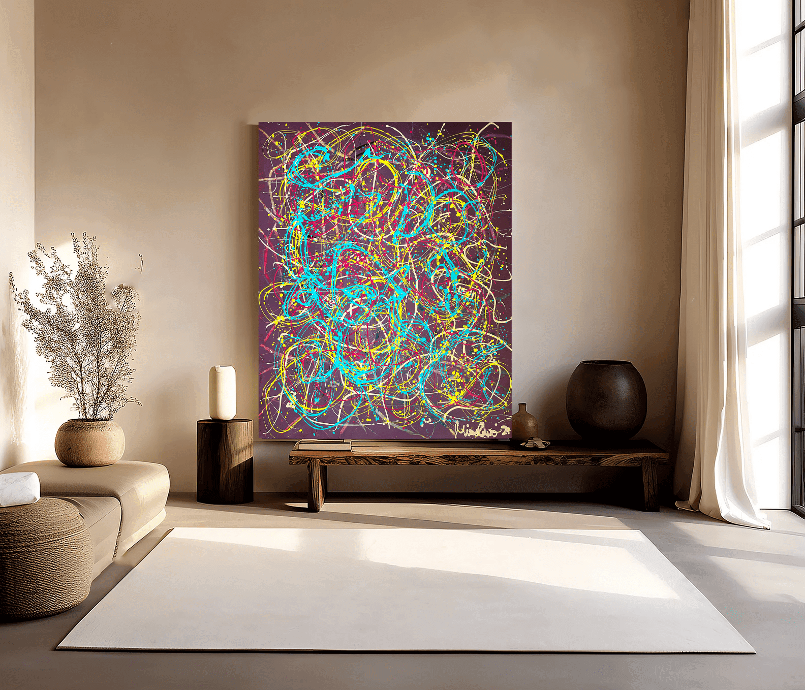 The Allure of Abstract Wall Art for the Living Room