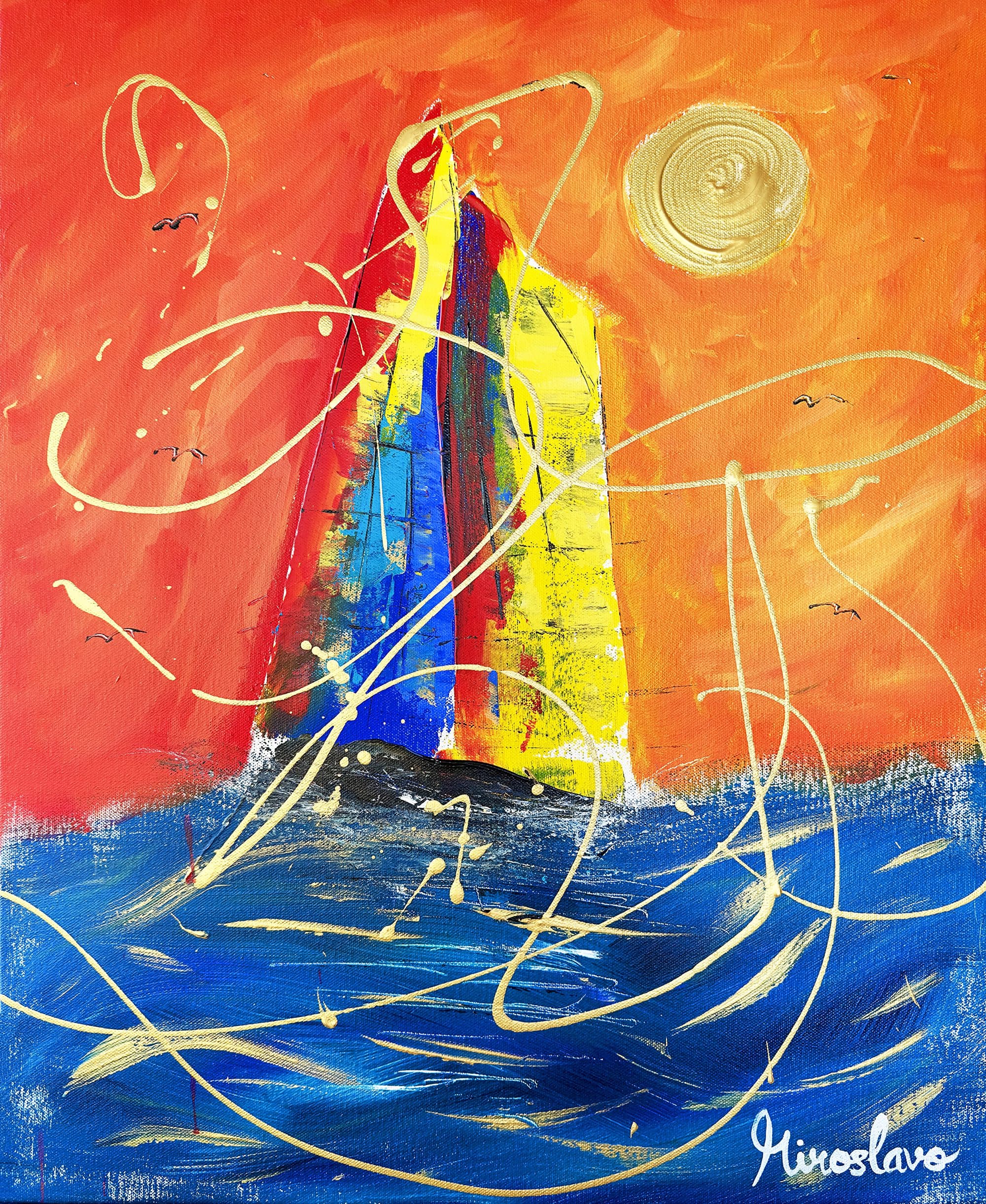 Exploring the Allure of Sailboat Paintings: A Dive into Abstract, Colourful Representations