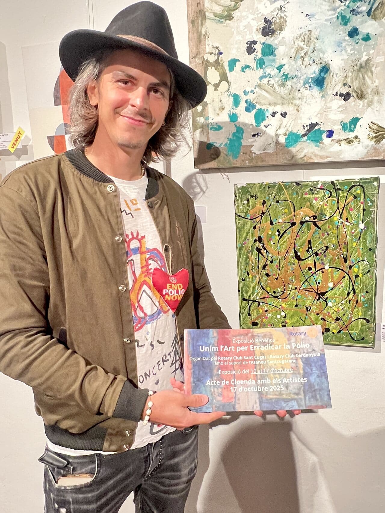 Donated an original artwork to the Rotary Club Sant Cugat to support their global polio eradication initiative.