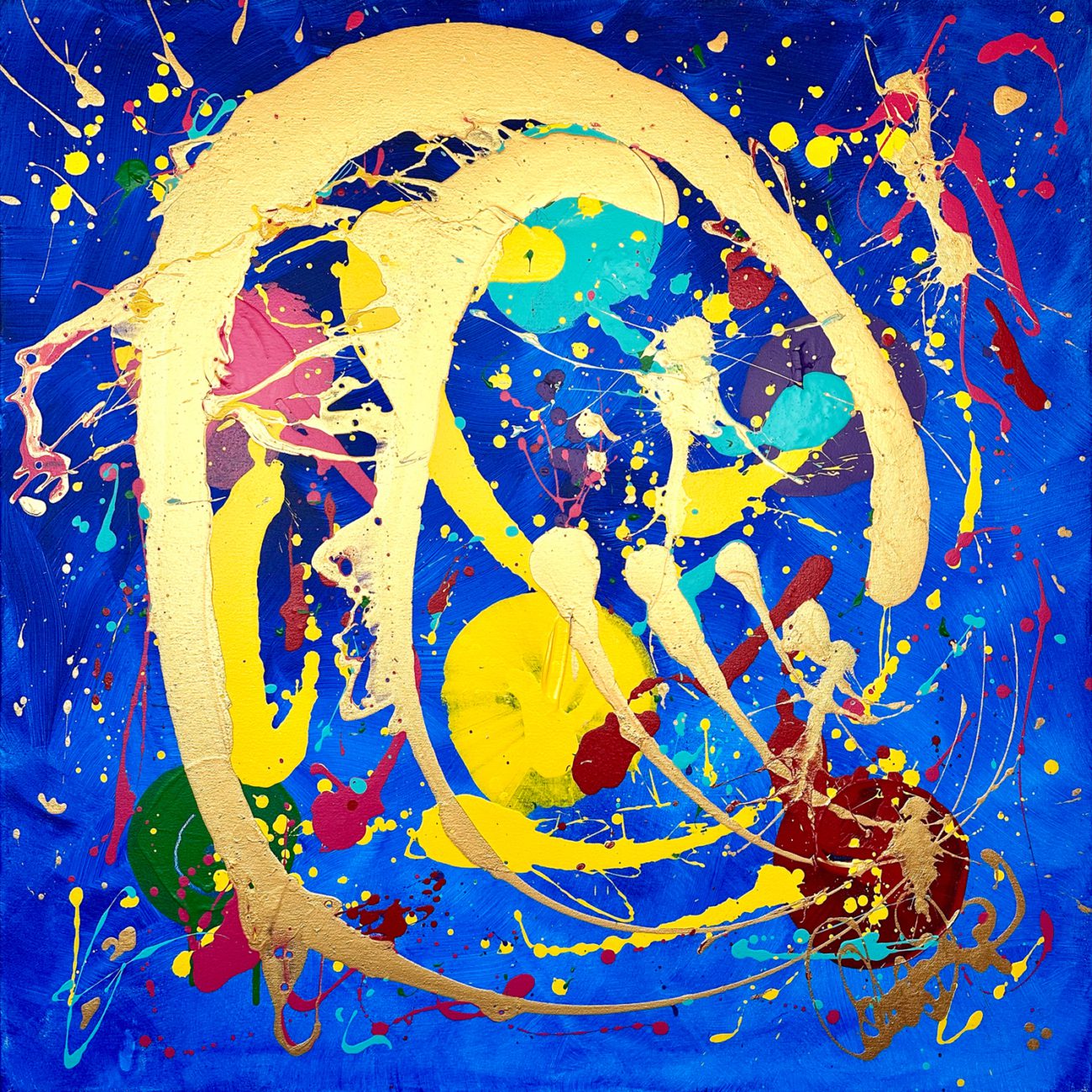 Big Bang — colourful abstract painting by Miroslavo