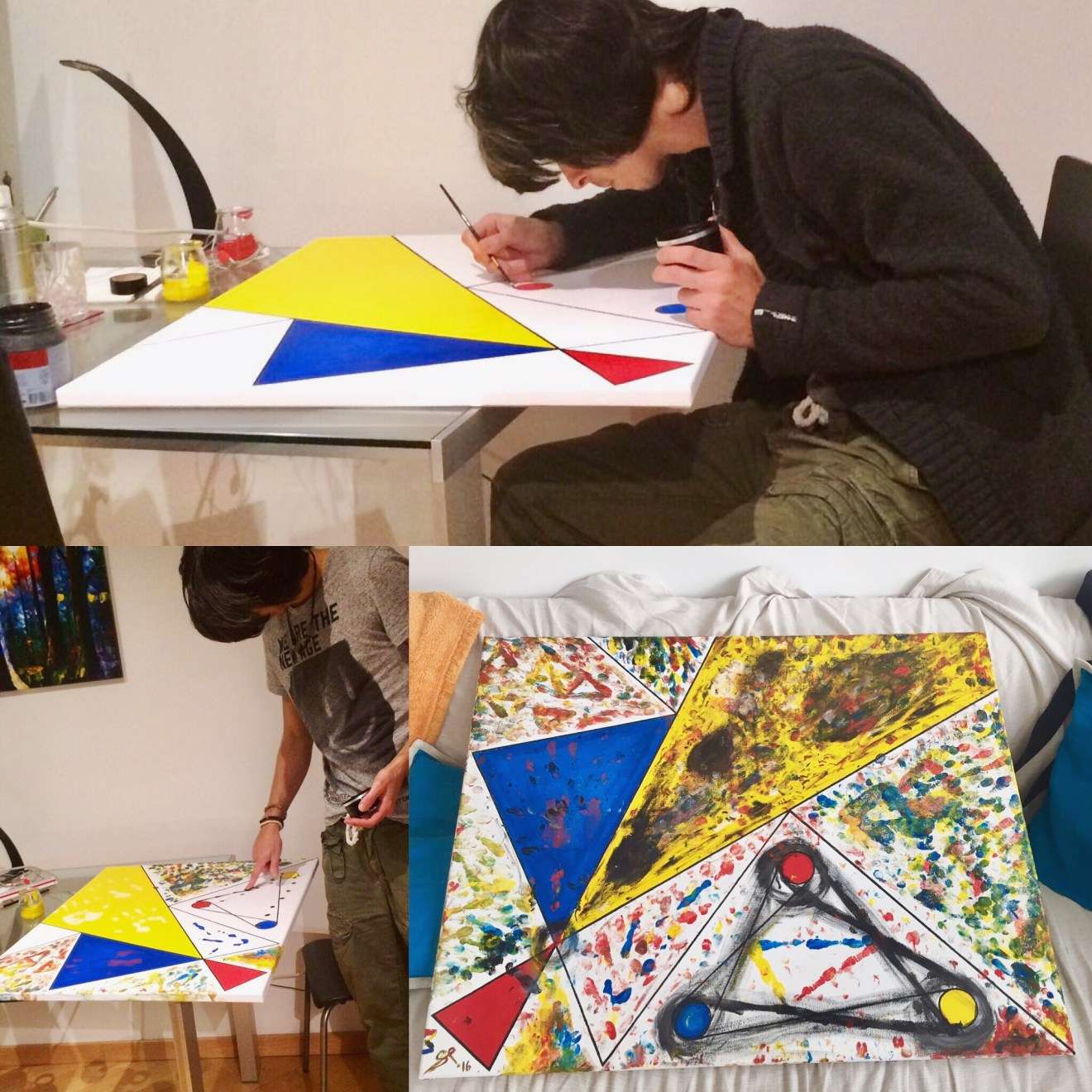 The process of painting Road to Happiness