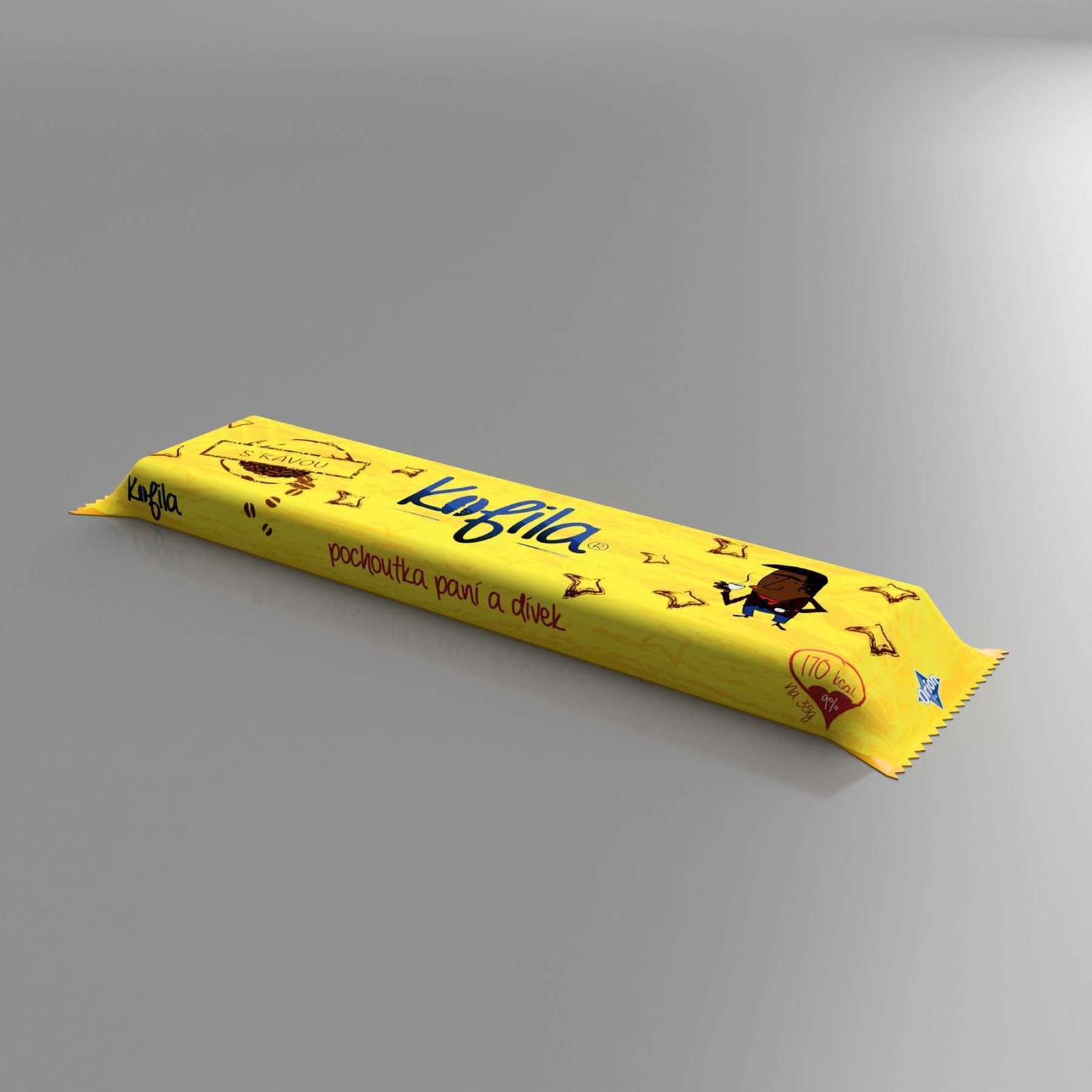 Kofila chocolate bar in a new coat designed by Miroslav