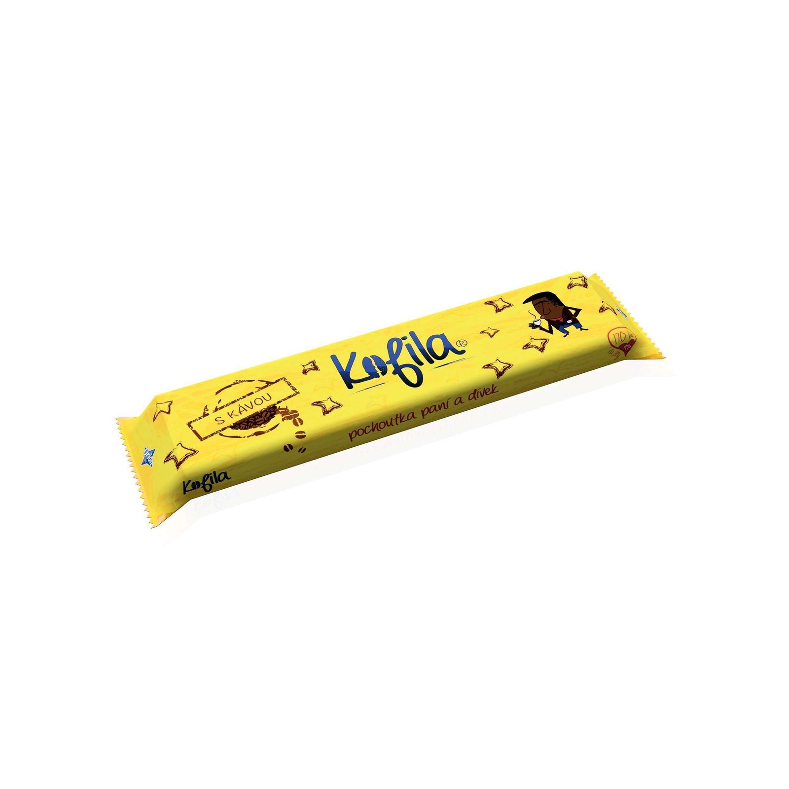 [:en]Kofila chocolate bar in a new coat designed by Miroslav[:] [:cs]Tyčinka Kofila v novém kabátě navržené Miroslavem[:] [:es]Kofila palo en un nuevo traje diseñado por Miroslavo[:]