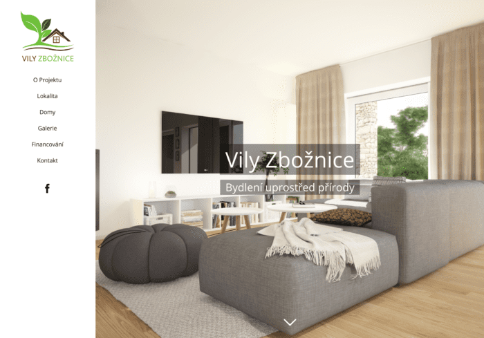 Web pro realitní projekt