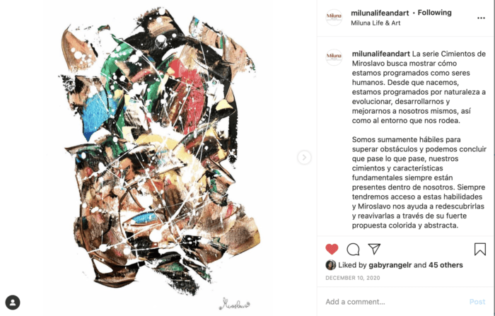 Miroslavo en Miluna Art Gallery