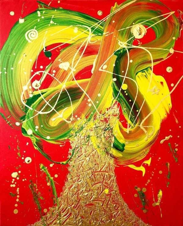 Lucky Tree Abstract Painting by Miroslavo