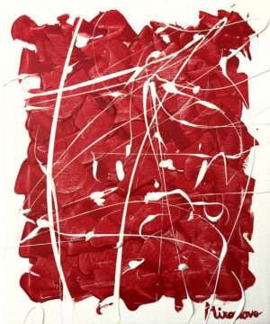 Red and Cream Abstract Painting to buy Online