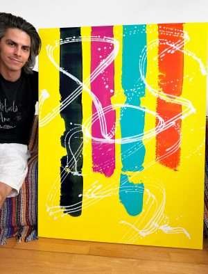 Abstract Painting Called Lightly, Freely and Happily