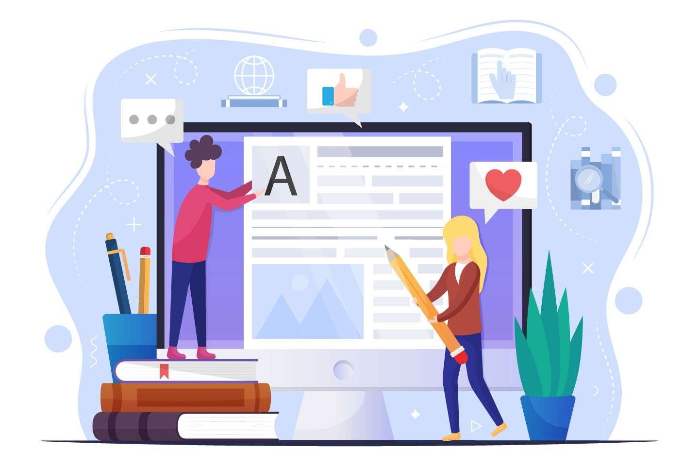 Správa reklam Google 1 copywriting illustration