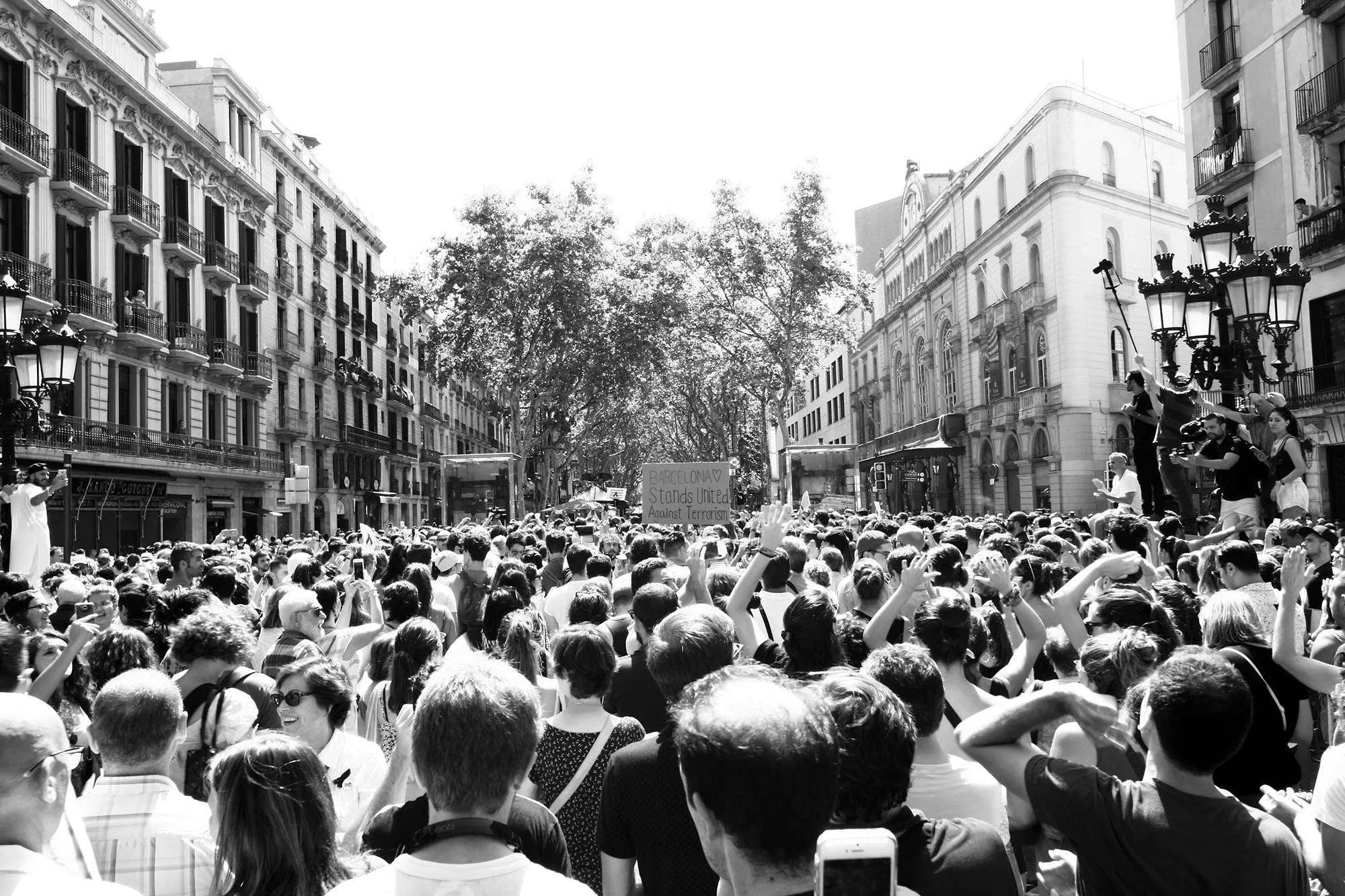 barcelona stands united against terrorism attacks