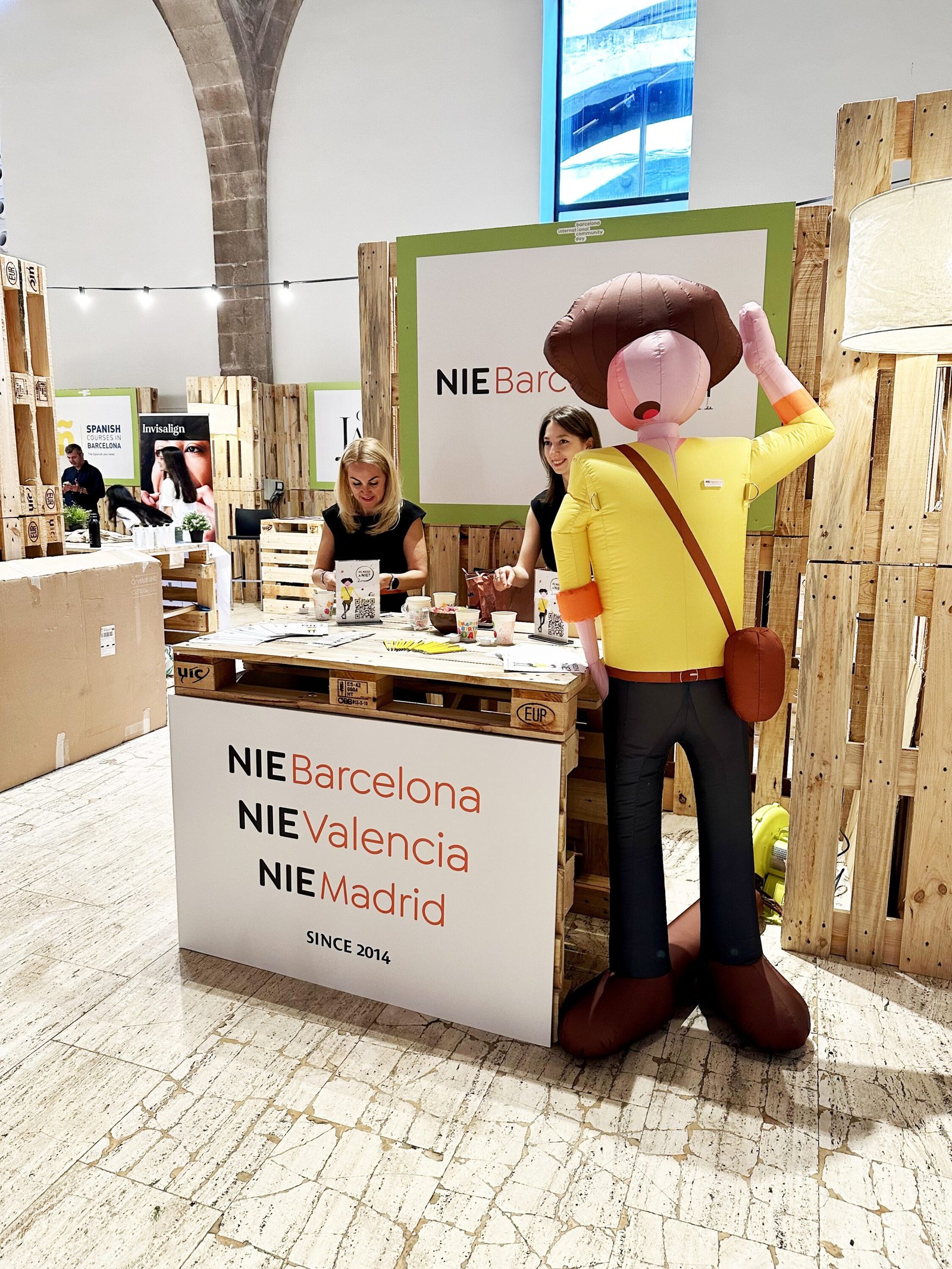 Booth for NIE Barcelona at Barcelona International Community Day 2024 3 nie barcelona stand