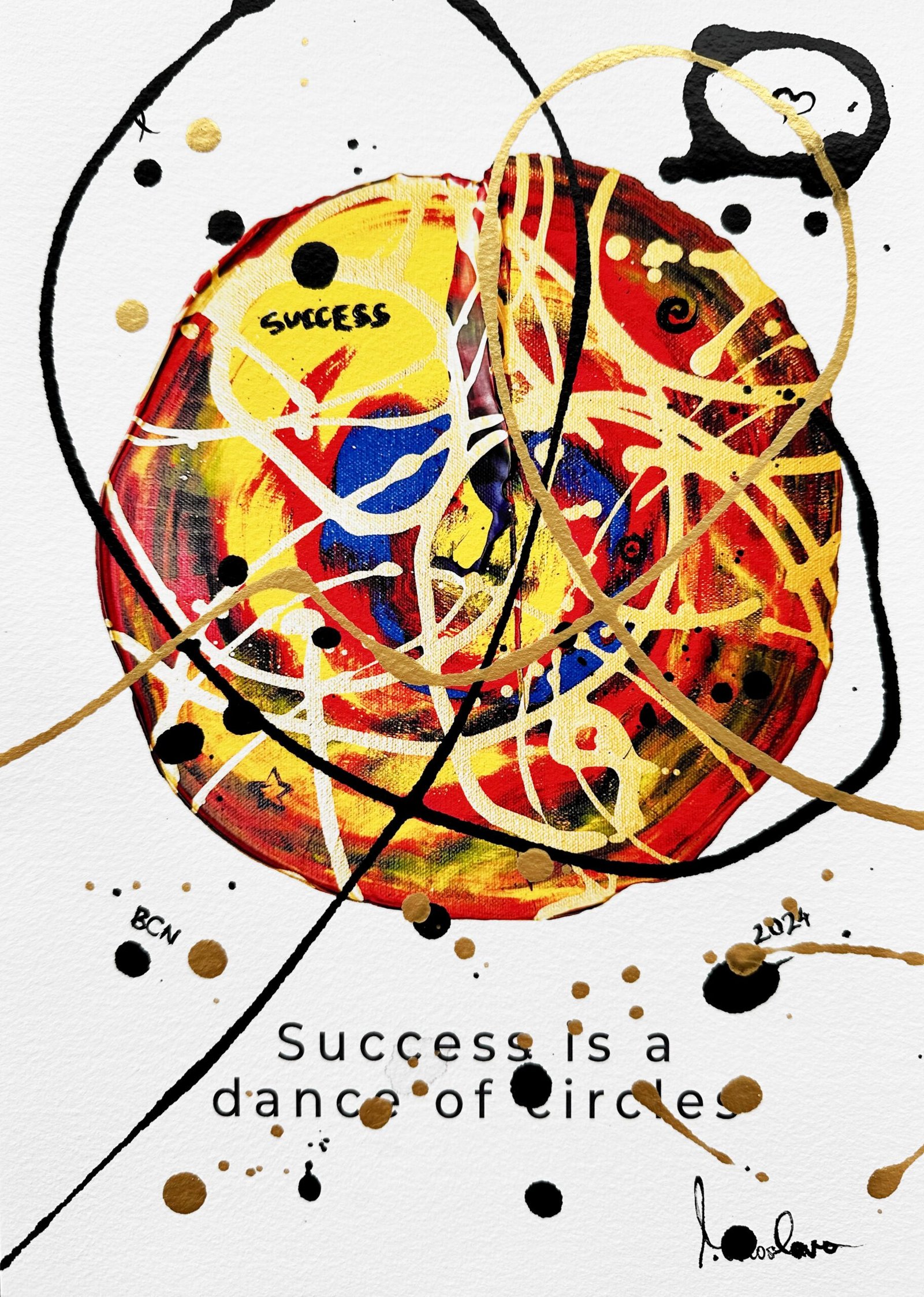 A Brief History of Art: From the Renaissance to Today 12 Success is a dance of circles mixed media artwork