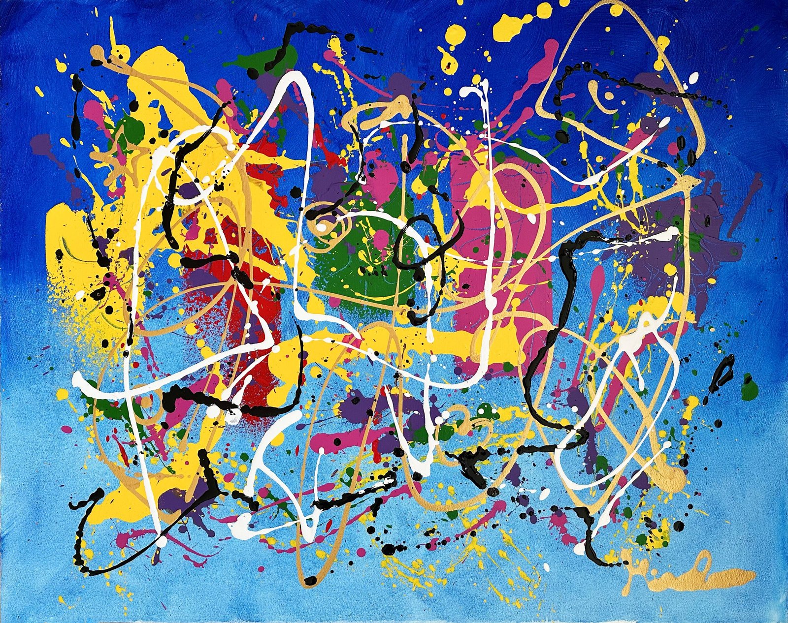 Abstraktní obrazy jako odraz vnitřních pocitů a myšlenek 3 Full Bloom Colourful Abstract Painting