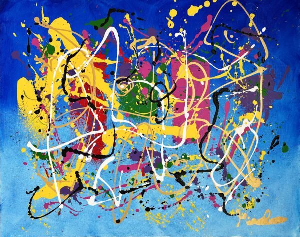 Full Bloom Colourful Abstract Painting