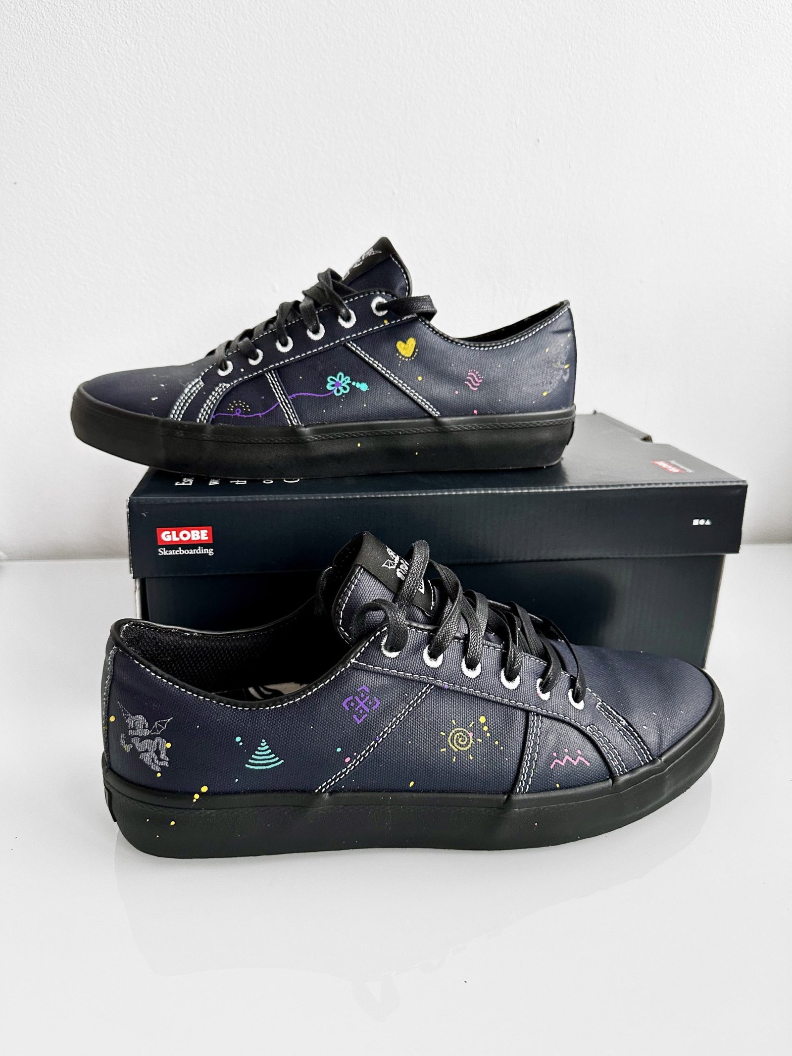 Home 8 Globe Brand Bauer Surplus Shoes Hand Painted by Miroslavo