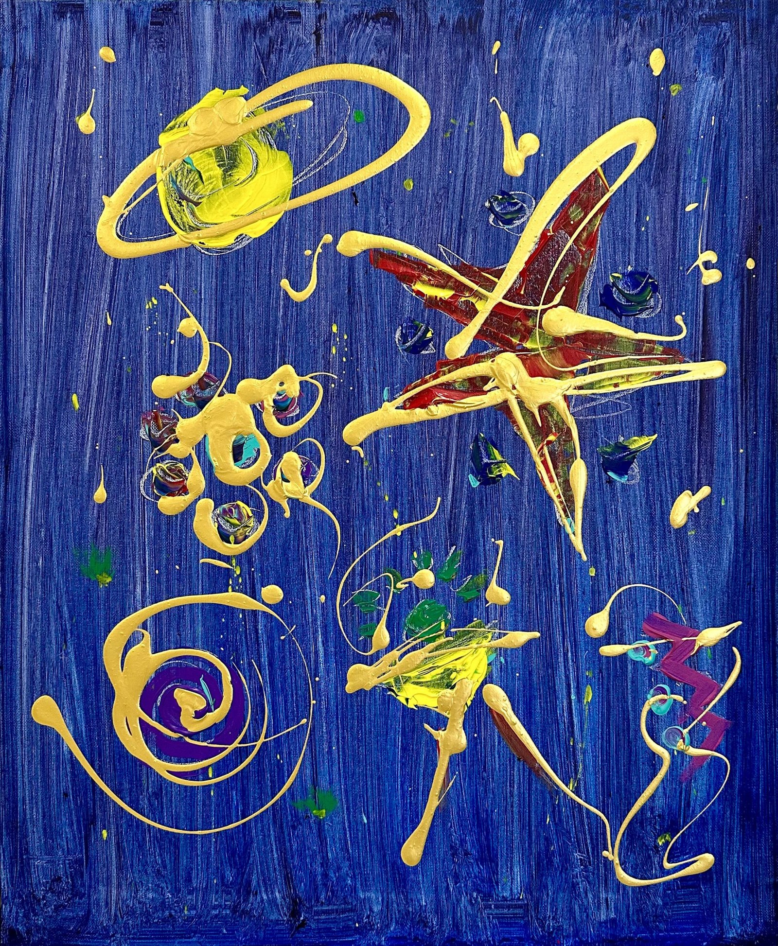Child's Universe 1 Child's Universe Abstract Painting by Miroslav Stiburek