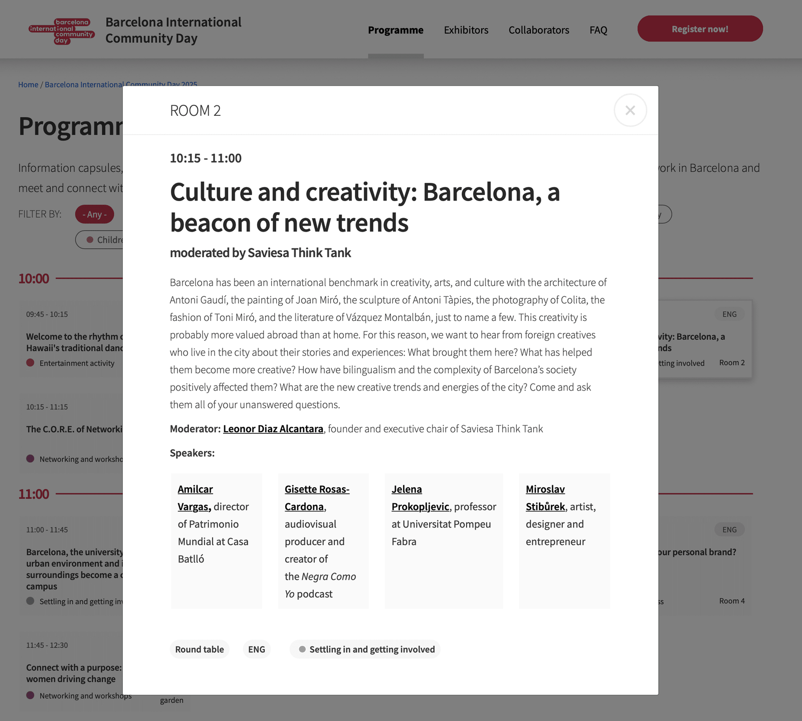 I'm Speaking at Barcelona International Community Day 2025 on Culture & Creativity 3 bicd 2025 miroslavo