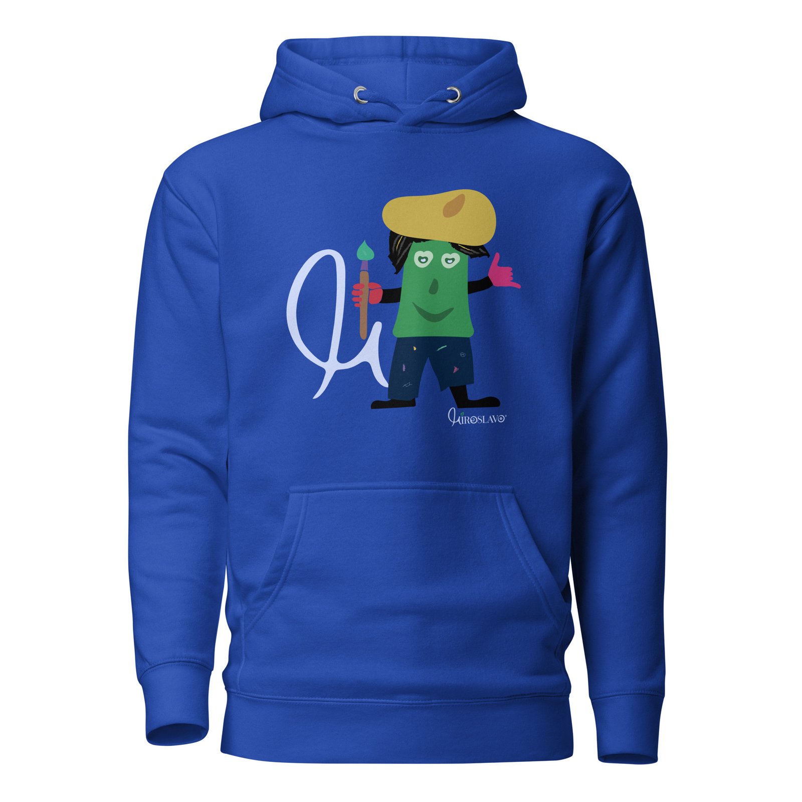 Born To Be Creative Mascot Hoodie Royal Blue