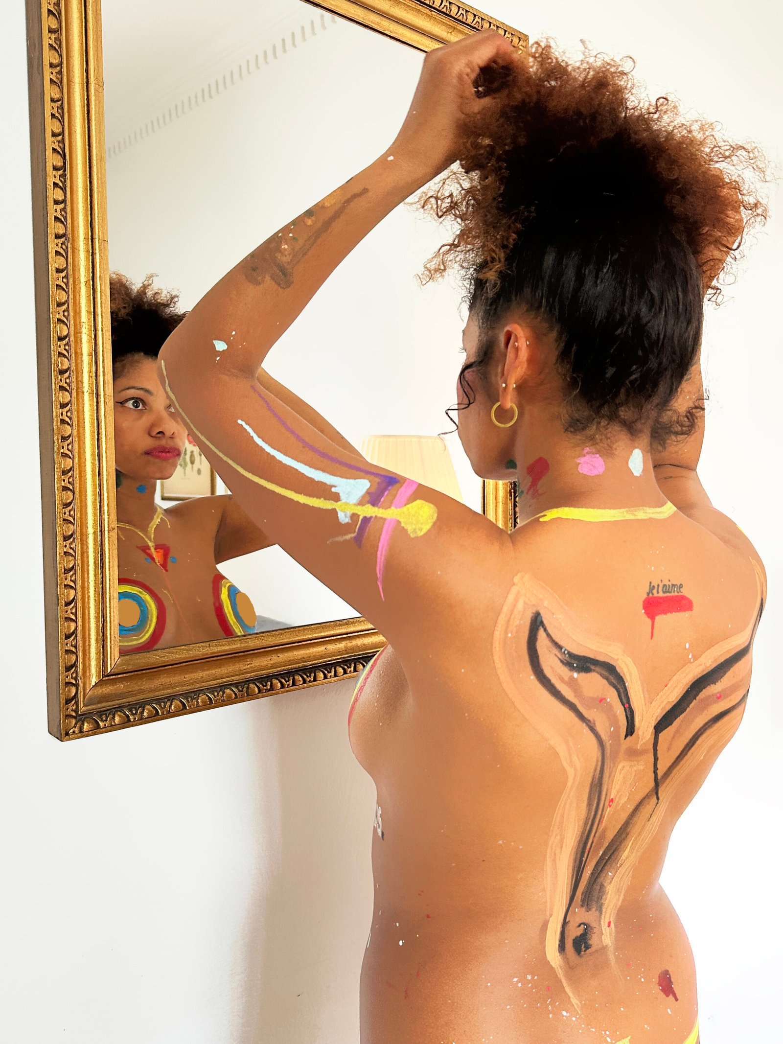 Francys Kalima Nude Model Painted Live by Miroslavo