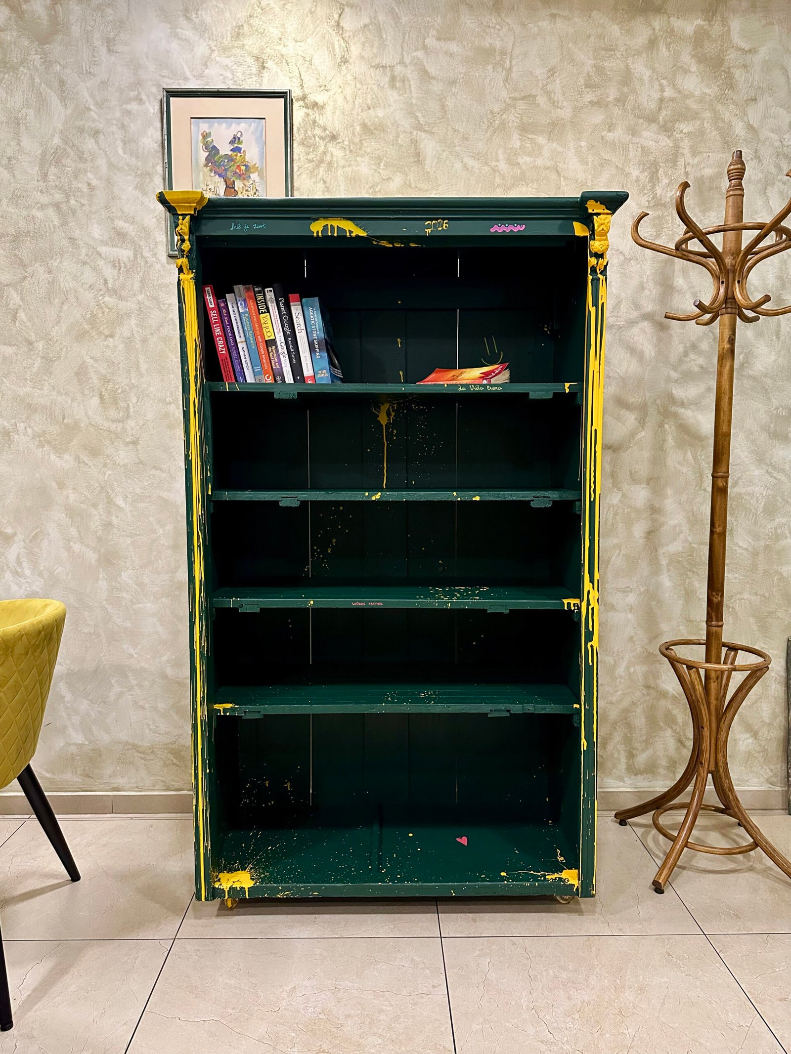 Painted Community Bookshelf